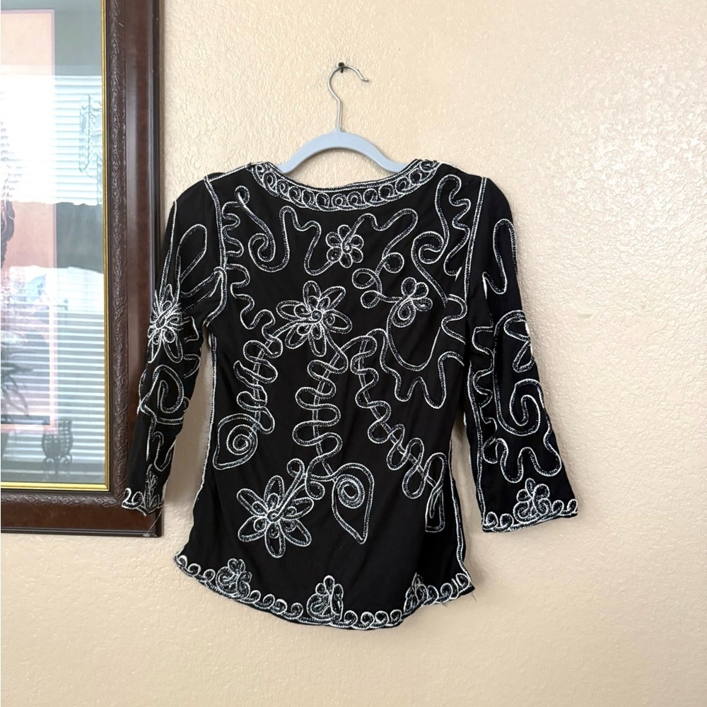 Vintage 1990S Lauren Michelle Seed Bead Top Size Medium - Picture 3 of 3